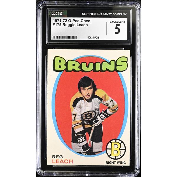 1971-72 O-Pee-Chee #175 Reggie Leach RC (CGC 5)