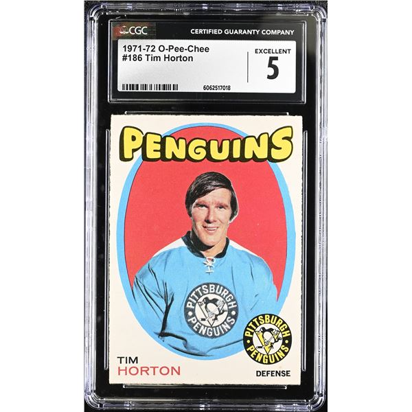 1971-72 O-Pee-Chee #186 Tim Horton (CGC 5)