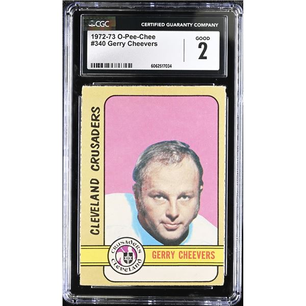 1972-73 O-Pee-Chee #340 Gerry Cheevers (CGC 2)
