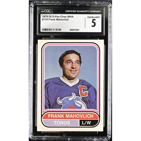 1975-76 O-Pee-Chee WHA #110 Frank Mahovlich (CGC 5)