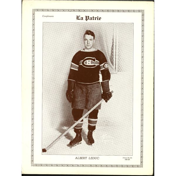 1927-28 La Patrie #10 Battleship Leduc (VG)