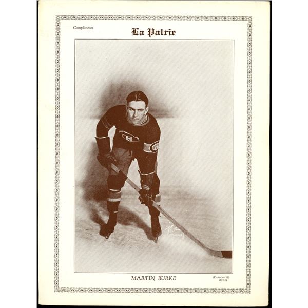 1927-28 La Patrie #11 Marty Burke (VG)