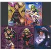 Image 1 : 2024 5x lot of Fleer Ultra Matriarchs of Marvel feat. Sersi, Stature, Jubilee, Gamora, and Aurora