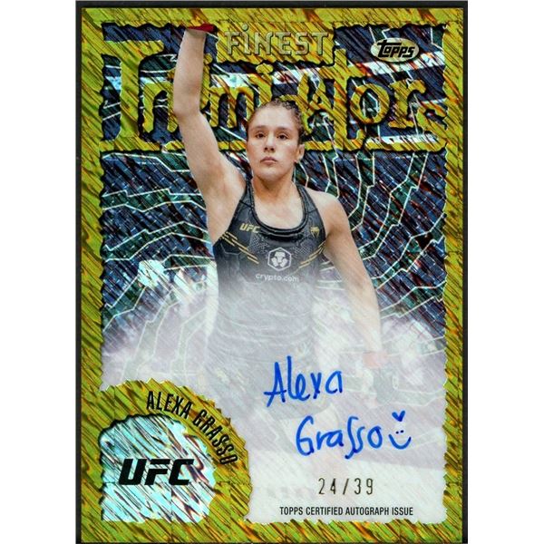 2024 Topps Finest UFC Alexa Grasso "Intimidators" Gold auto #24/39
