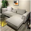 Image 2 : BNIB Monica Left Hand Facing - Light Grey L‑Shape Sectional Couch - Retails: $2499