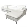 Image 1 : BNIB Reagan White - Right Leather Sectional Couch - Retails: $2699