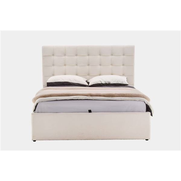 BNIB Seattle Queen - Beige Lift‑Up Storage Bed Frame - Retails: $999