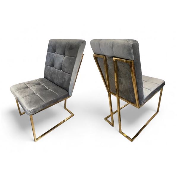 BNIB Betty Group of 2 - Grey Dining Chair Set - Retails: $798