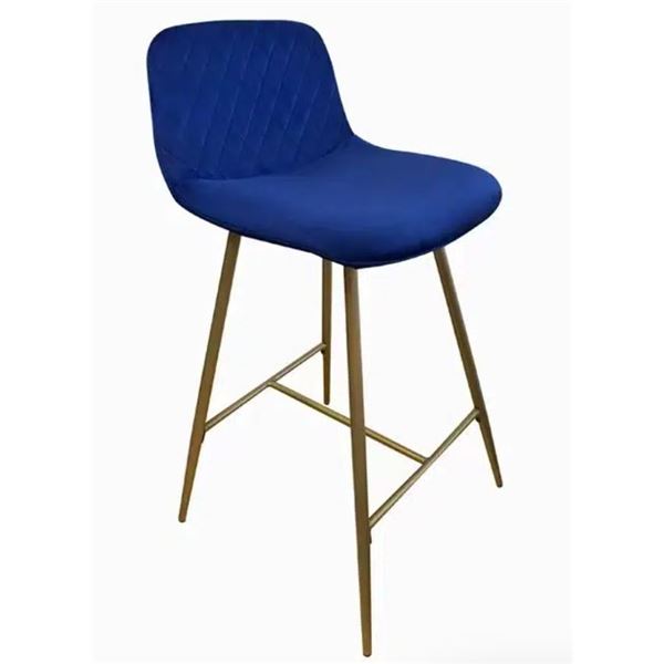 BNIB Swan Group of 4 Bar Chair - Velvet Blue Bar Chair Set - Retails: $916