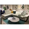 Image 1 : BNIB George Grey - Left Hand Facing Leather Sectional Couch - Retails: $3999