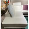 Image 2 : BNIB George Grey - Left Hand Facing Leather Sectional Couch - Retails: $3999