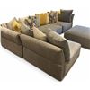 Image 2 : BNIB Elise Grey Sectional Couch & Ottoman - Retails: $3299