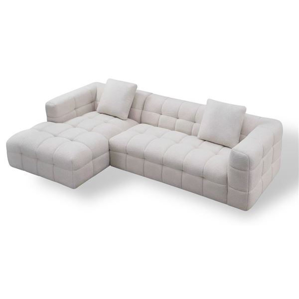 BNIB Tiger( Madrid Sofa) Beige - Right Hand Facing Sectional Sofa - Retails: $3299