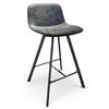 Image 1 : BNIB Ashley Group of 4 Bar Chair - Grey Leather Bar Table - Retails: $399
