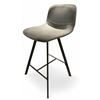 Image 1 : BNIB Ashley Group of 4 Bar Chair - Grey Velvet Bar Table - Retails: $399