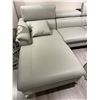 Image 2 : BNIB Reagan Grey - Left Leather Sectional Couch - Retails: $2699
