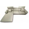 Image 1 : BNIB Reagan Grey - Left Leather Sectional Couch - Retails: $2699