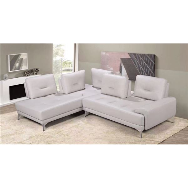 BNIB Bill White - Left Leather Sectional Couch - Retails: $2599