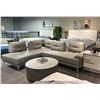 Image 1 : NEW Bill Grey - Left Leather Sectional Couch - Retails: $2599