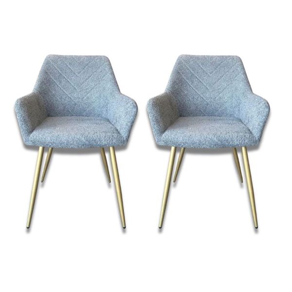 BNIB Teddy Group of 2 - Grey Dining Chair Set - Retails: $478