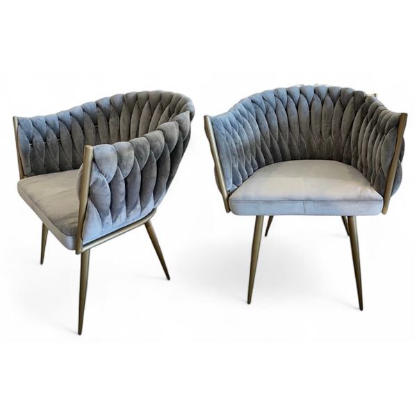 BNIB Jewel Group of 2 - Grey Dining Chair Set - Retails: $478