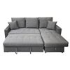 Image 2 : BNIB Jerry Medium Grey Sectional Sofa Bed - Retails: $1899