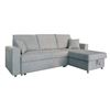 Image 1 : BNIB Jerry Light Grey Sectional Sofa Bed - Retails: $1899