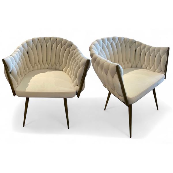 BNIB Jewel Group of 2 - Beige Dining Chair Set - Retails: $478