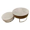 Image 3 : BNIB Twins Coffee Table - Retails: $1499 - big round top diameter 31, 18 high -