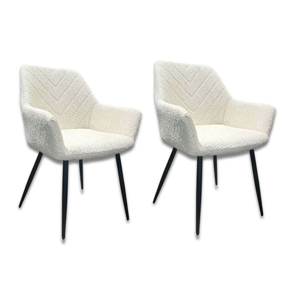 RS NEW Teddy Group of 2 - Beige Dining Chair Set - Retails: $478