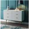 Image 2 : BNIB Honeycomb Sideboard - Retails: $1299 - Size: 52(L)X17(D)X32(H)