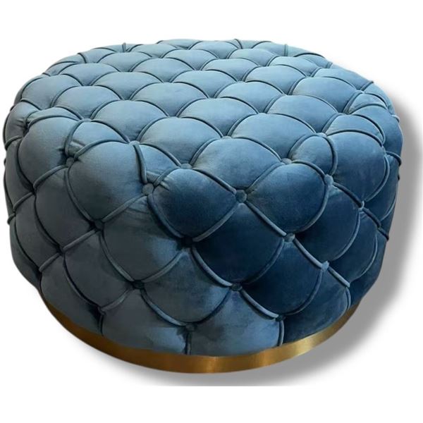 BNIB Ottoman Round Grey Ottoman - Retails: $499  (Color is grey; photo for reference only)