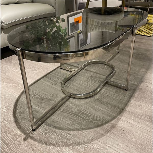 RS NEW Jennifer Oval Glass Coffee Table - Retails: $499
