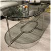 Image 1 : RS NEW Jennifer Oval Glass Coffee Table - Retails: $499