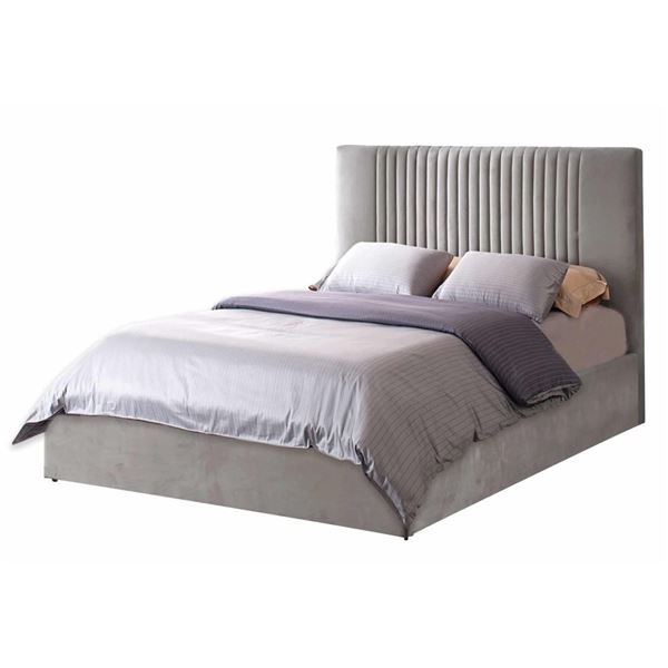 BNIB Hawaii King Bedframe w/lift up storage - Grey - Retails: $1299 - Size: headboard height 518