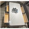 Image 3 : BNIB Jasper Marble Coffee Table - Retails: $1199 - Size:47(L)X24(D)X17