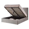 Image 2 : BNIB Hawaii Queen Bedframe w/lift up storage - Grey - Retails: $1199 - Size: headboard height 51