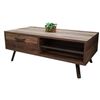 Image 1 : BNIB Edward Wood Coffee Table - Retails: $699 - Size: 47(L)X24(D)X18(H