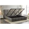Image 2 : BNIB Huston Queen Bedframe w/lift up storage - Grey - Retails: $1199 - Size: headboard height 47