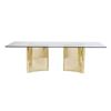 Image 1 : BNIB Athena 79"x39" Glass Dining Table - Retails: $1099
