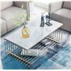 Image 1 : BNIB Maya Marble Coffee Table - Retails: $999 - Size: 47(L)X24(D)X19(H