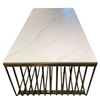 Image 4 : BNIB Maya Marble Coffee Table - Retails: $999 - Size: 47(L)X24(D)X19(H