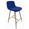 Image 1 : BNIB Swan Group of 4 Bar Chair - Velvet Blue Bar Chair Set - Retails: $916