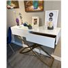 Image 2 : BNIB Moonlight Marble Console Table - Retails: $999 - Size: 47(L)X16(D)X3482