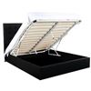 Image 2 : BNIB Seattle Queen - Black Leather LiftUp Storage Bed Frame - Retails: $999
