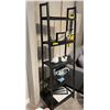 Image 2 : RS - 5-Tier Black Metal Bookcase - Retails: $199 - Size: H72" x W23.5" x D14.5"