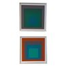 Image 2 : RS - Set of 6 Modern Geometric Wall Art – Concentric Color Squares