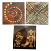 Image 3 : RS - Group of 5 Abstract Art Canvases with Two Black Photo Frames