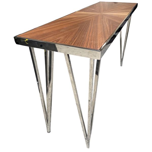 DHA Modern Wood Console Table w/Chrome Frame (59x33x18)