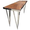 Image 1 : DHA Modern Wood Console Table w/Chrome Frame (59x33x18)